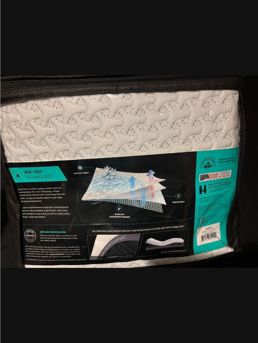 edge White Quilted Waterproof Mattress Protector
